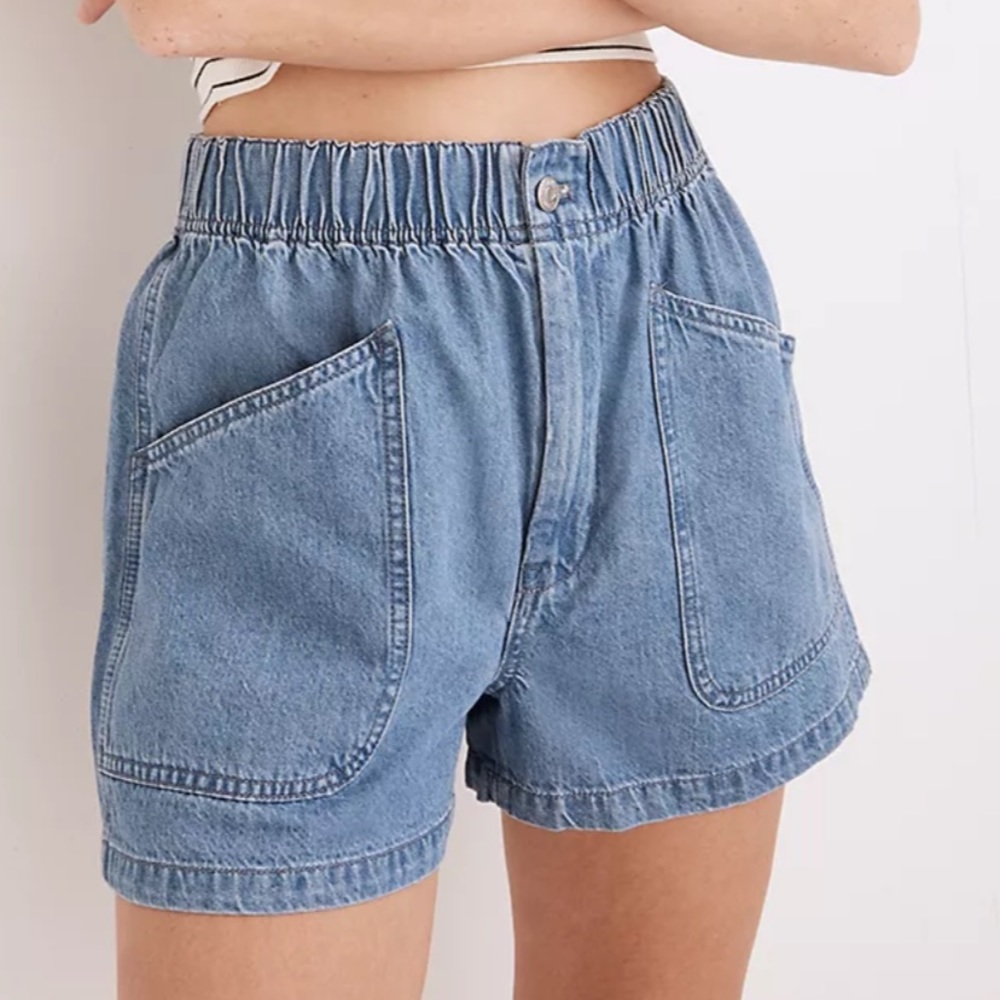 ✨NWT Madewell Garment-Dyed Pull-On Utility Shorts in granfield wash✨